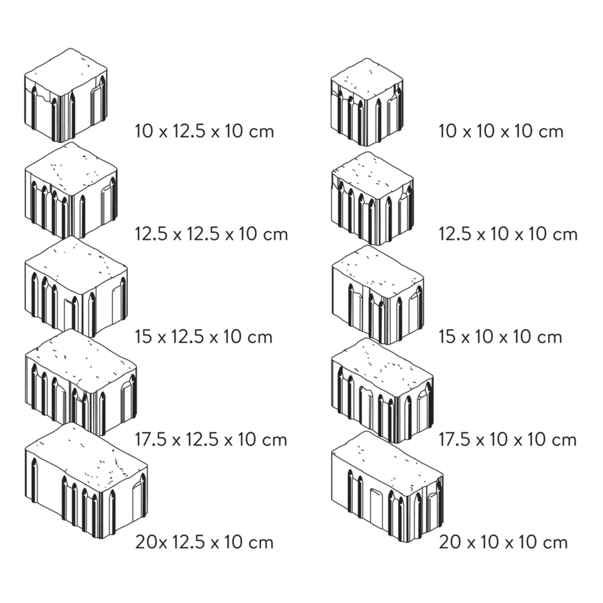 Pavé FRIEDA<sup>®</sup> FORTE  arêtes cassées