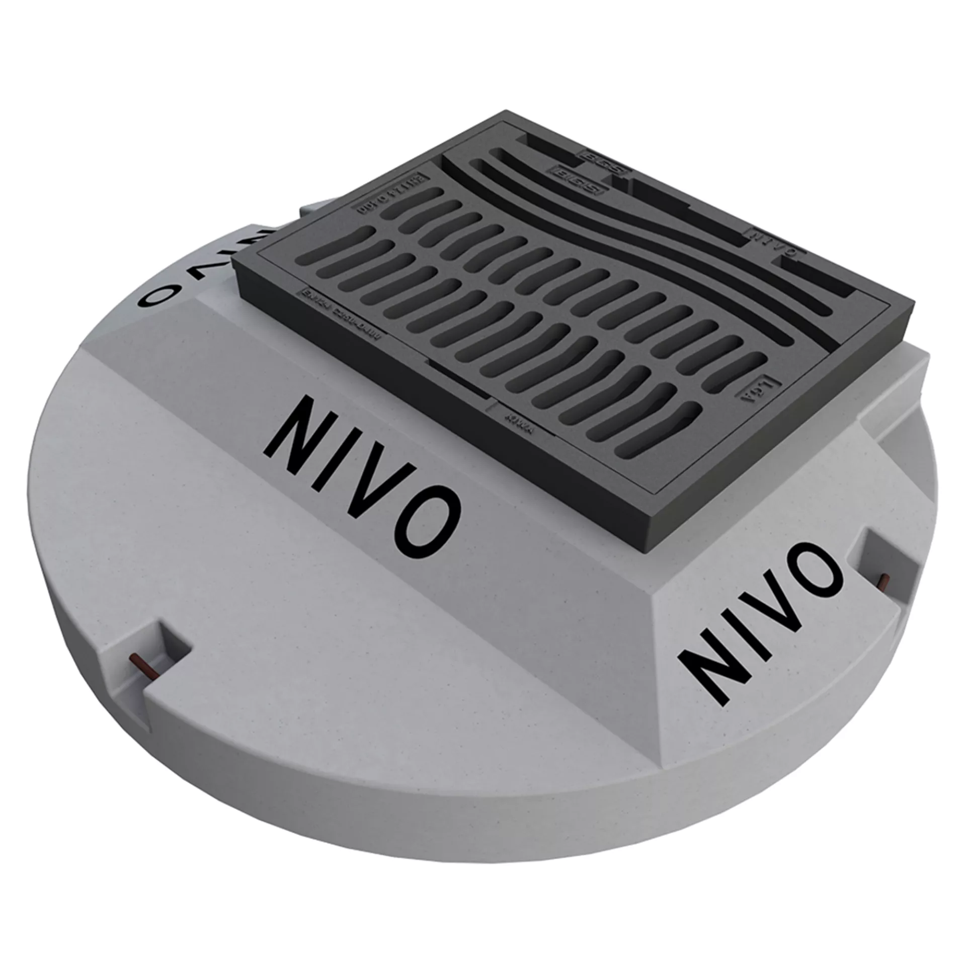 NIVO höhenverstellbare Gussdeckel und Strassenroste mit Beto nrahmen