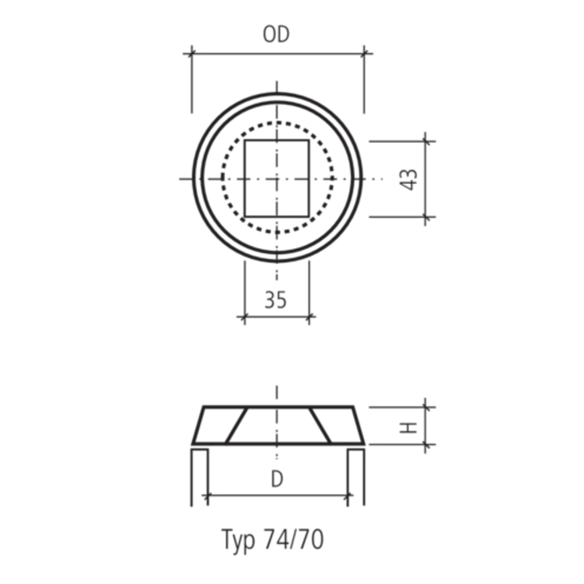 Schachtrahmen Typ 74/70