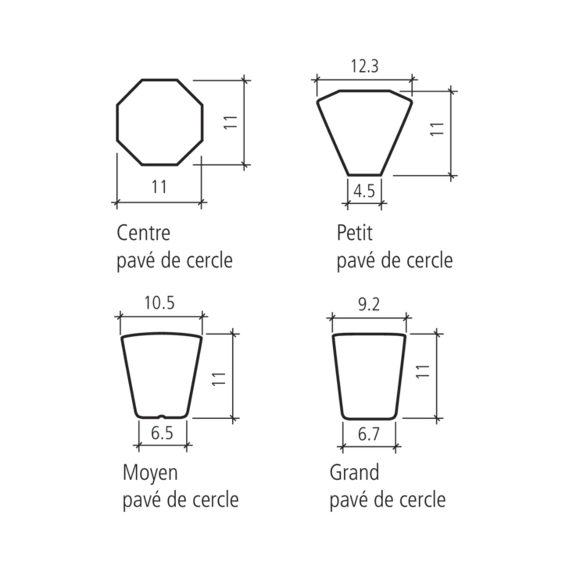 TEGULA<sup>®</sup> Kreissteine Kanten gebrochen