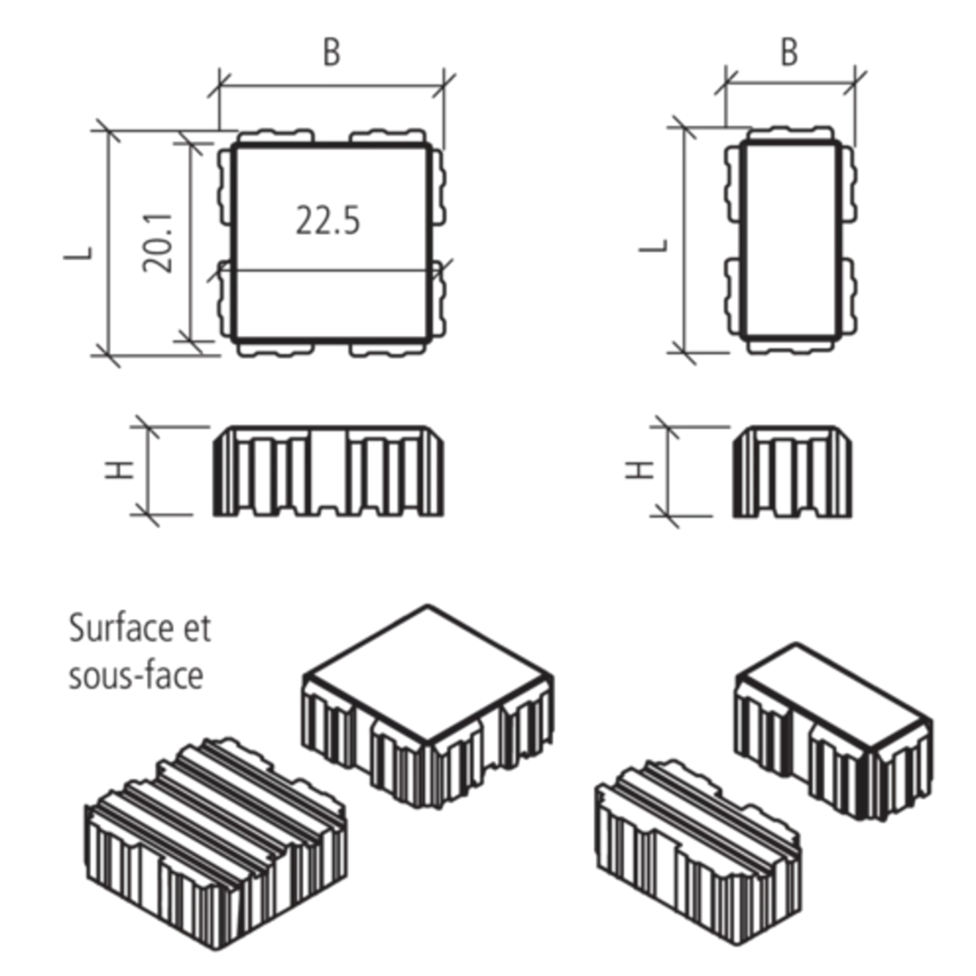 VS 5<sup>®</sup> Schwerlastökosteine mit 5-facher Verschiebe sicherung