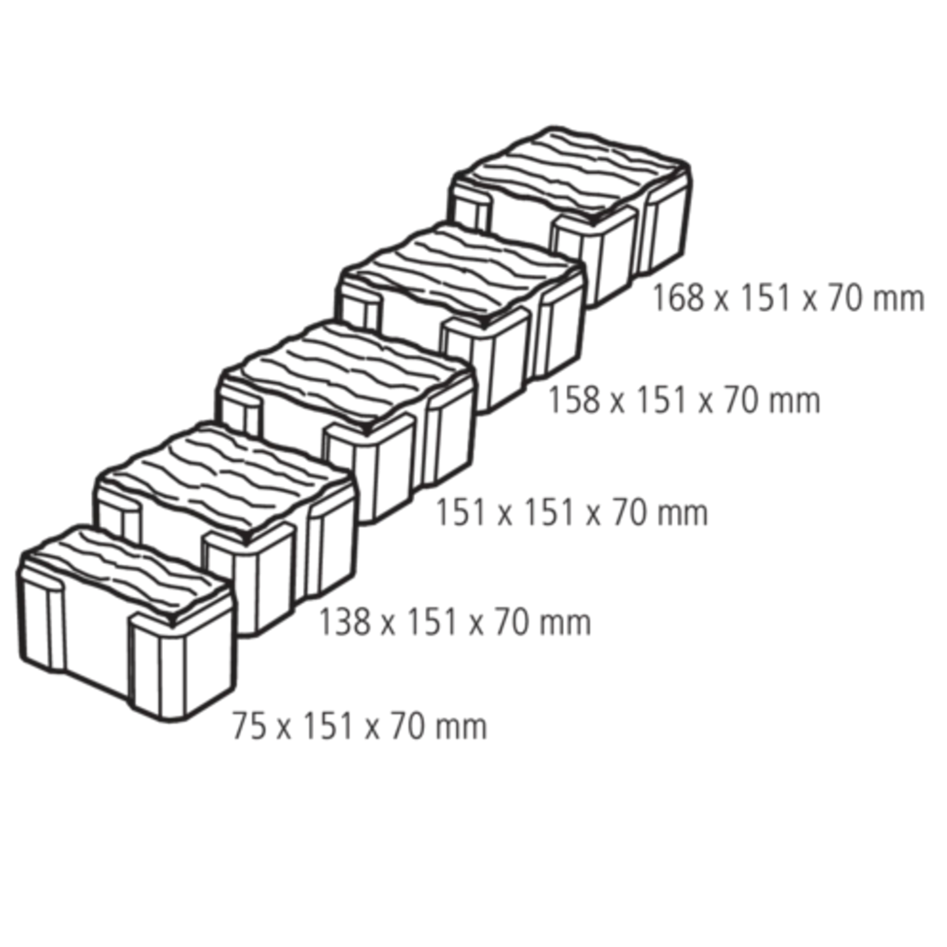 FRIEDA<sup>®</sup> DRAIN Ökosteine Kanten gebrochen