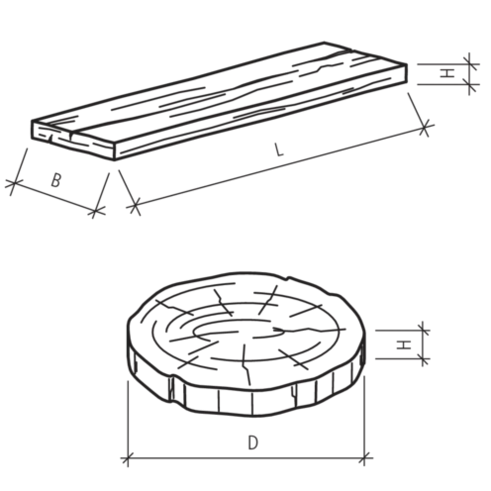LENIA Gartenplatten mit Holzstruktur
