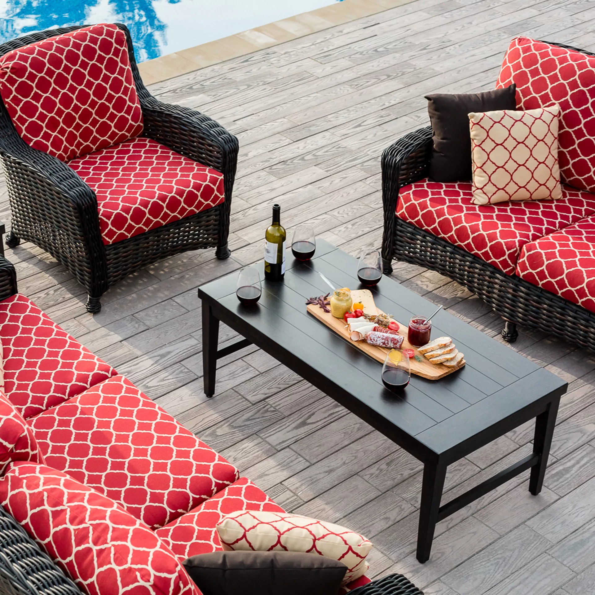 Dalles de jardin TERRA NOVA avec structure bois