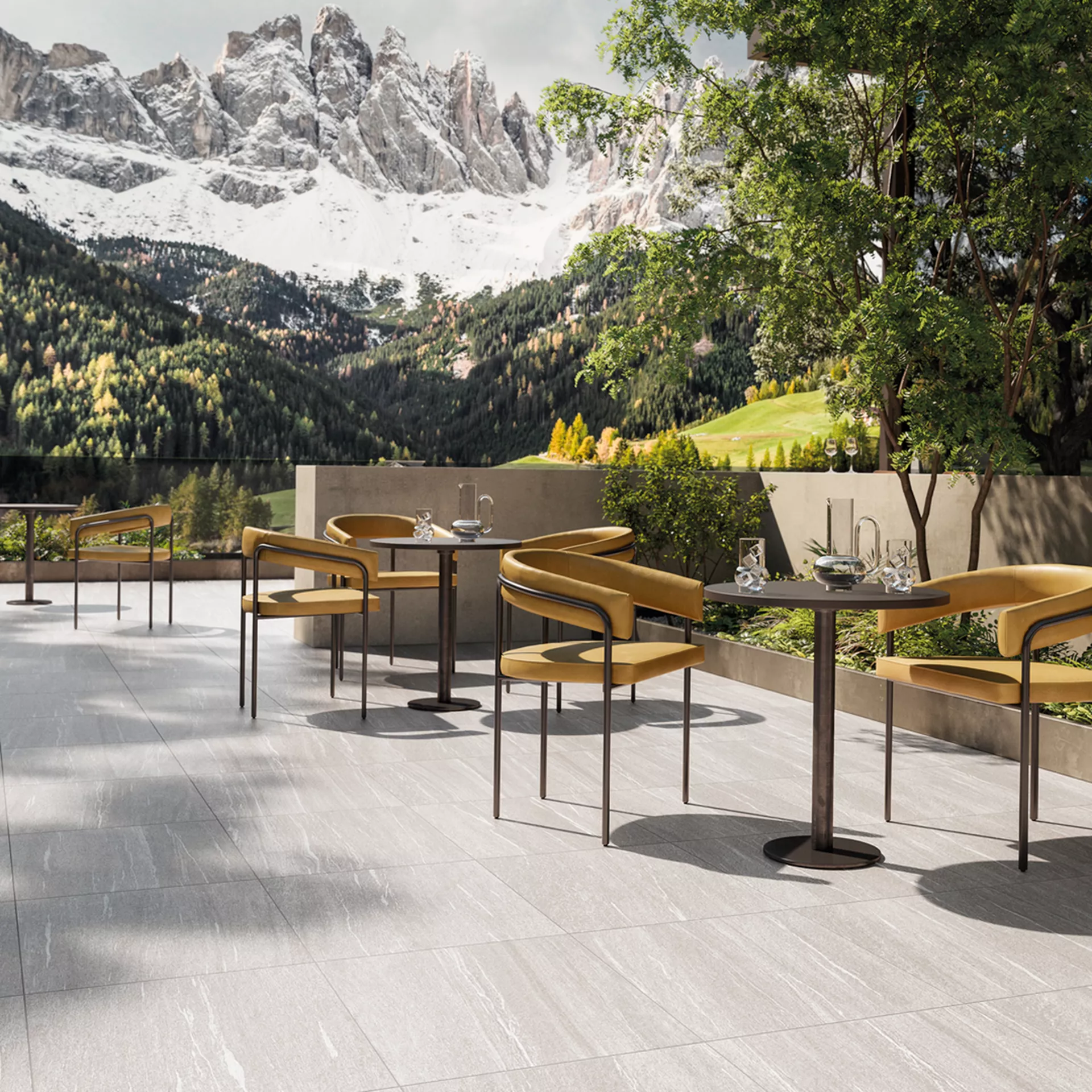 Dalles de jardin en grès cérame GRANITO