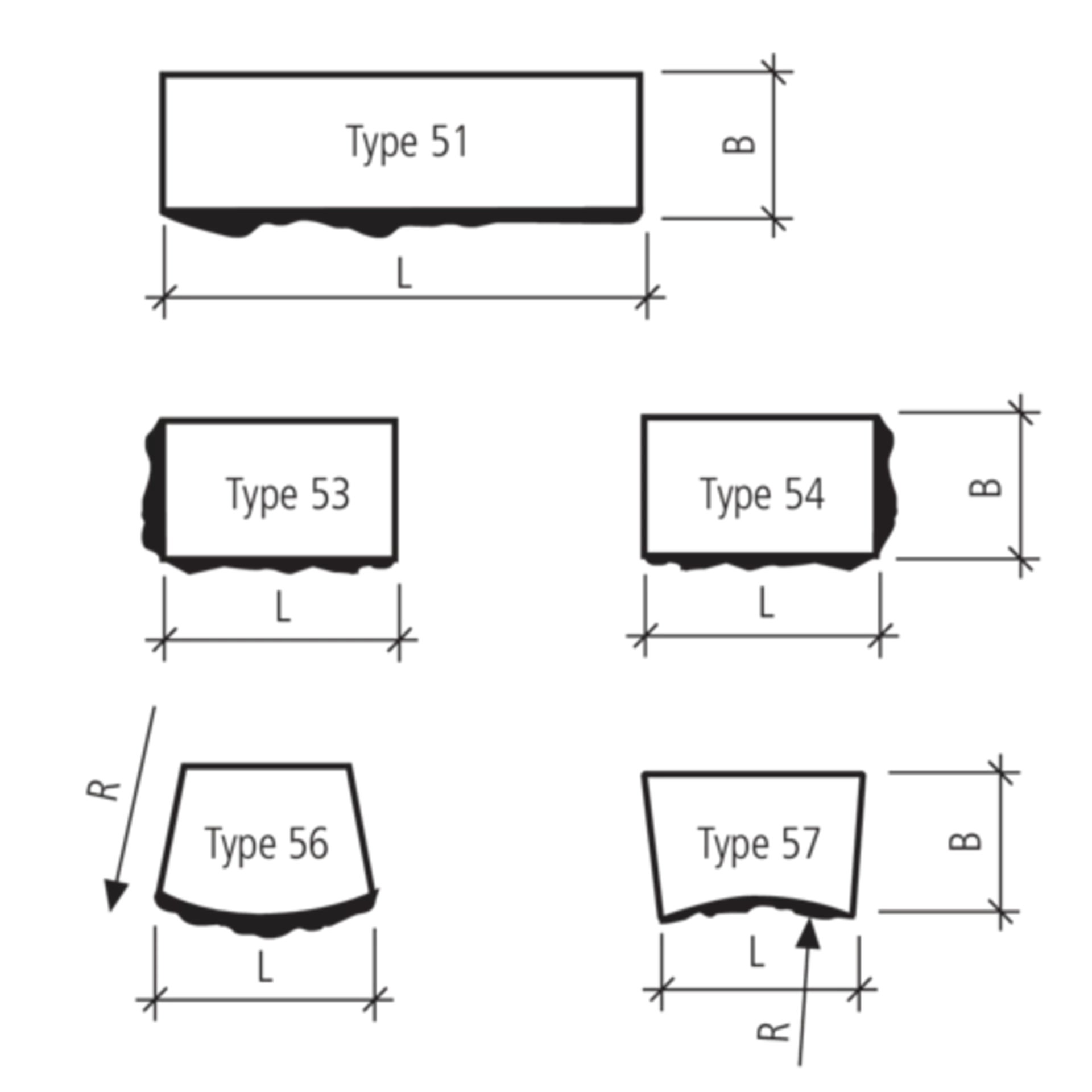 Couvertines de mur PROFILO 1 côté structuré