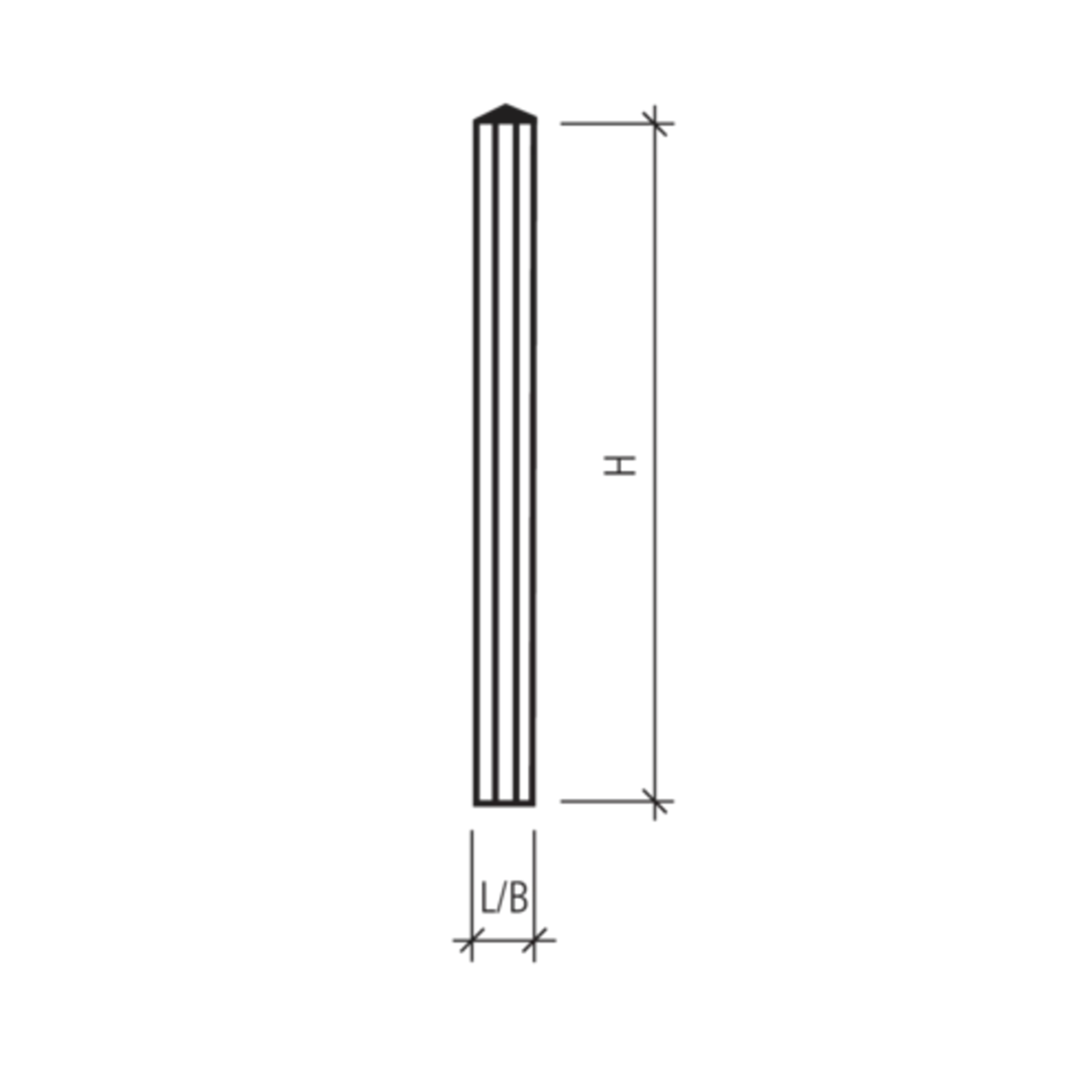 Pfosten zu Betonbretter