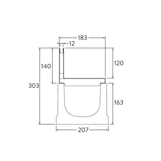 BIRCO Rinnen, Schlitz- und Spülkastenaufsätze 1.5 mm NW 150