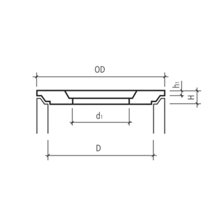 Betondeckel mit Kontrollöffnung befahrbar