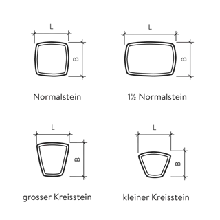 Pavés PIAZZA chanfreinés