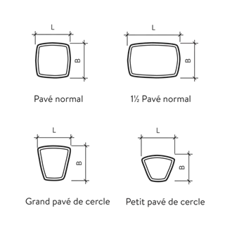 Pavés PIAZZA chanfreinés