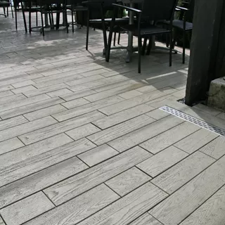Dalles de jardin TERRA NOVA avec structure bois