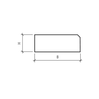 FINALGO Vakuum Blockstufen gefast gestrahlt