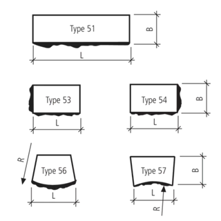 Couvertines de mur PROFILO 1 côté structuré