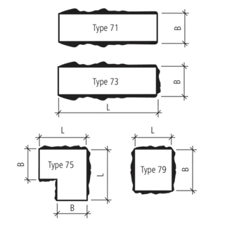 PROFILO Mauerabdeckplatten 2-seitig und 4-seitig strukturier t