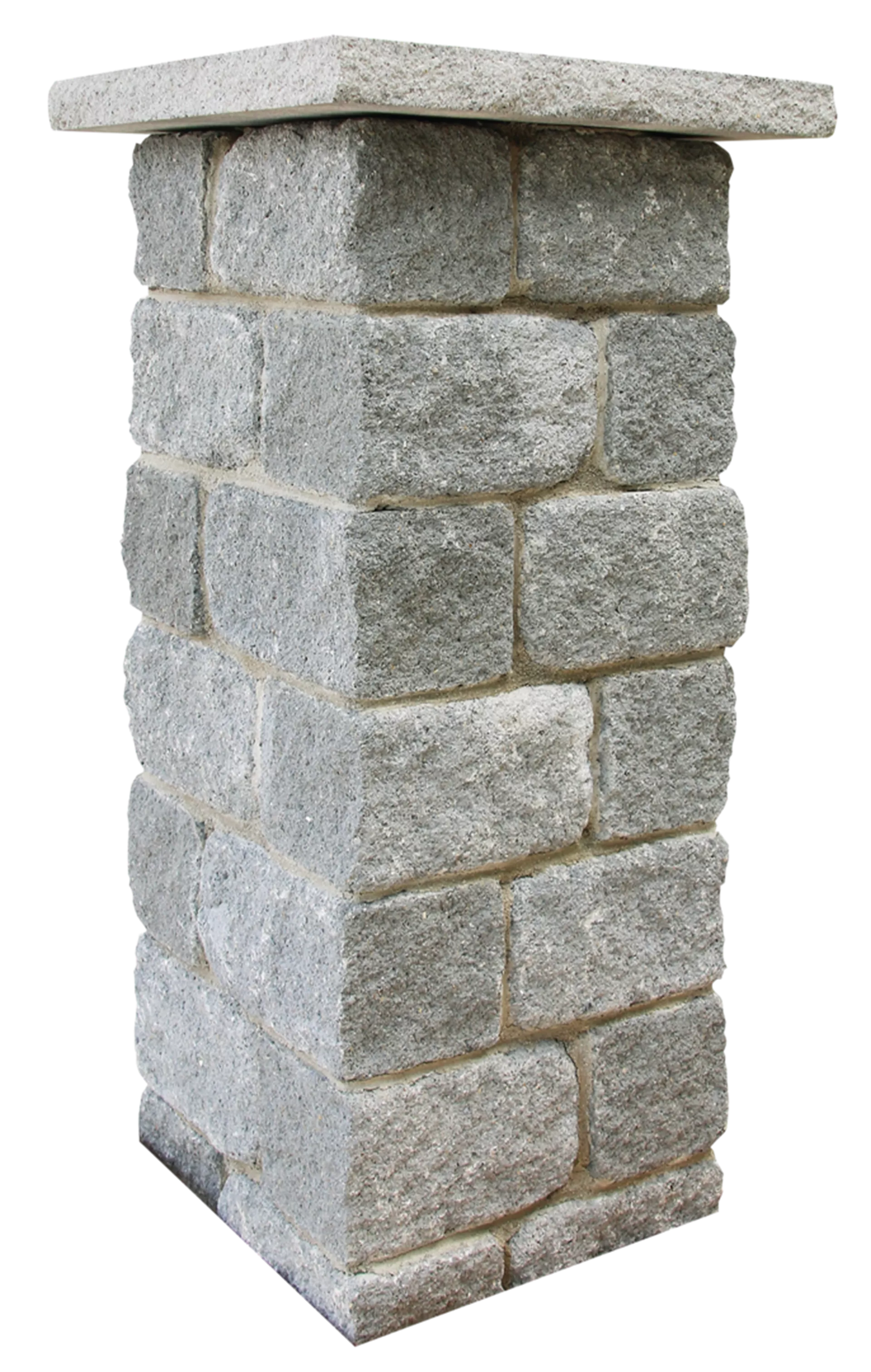 SANTURO Pfeilerstein Yourself grau 4-teilig Weinbergmauer gespalten Kanten gebrochen L 39-40 cm B 39-40 cm H 15 cm