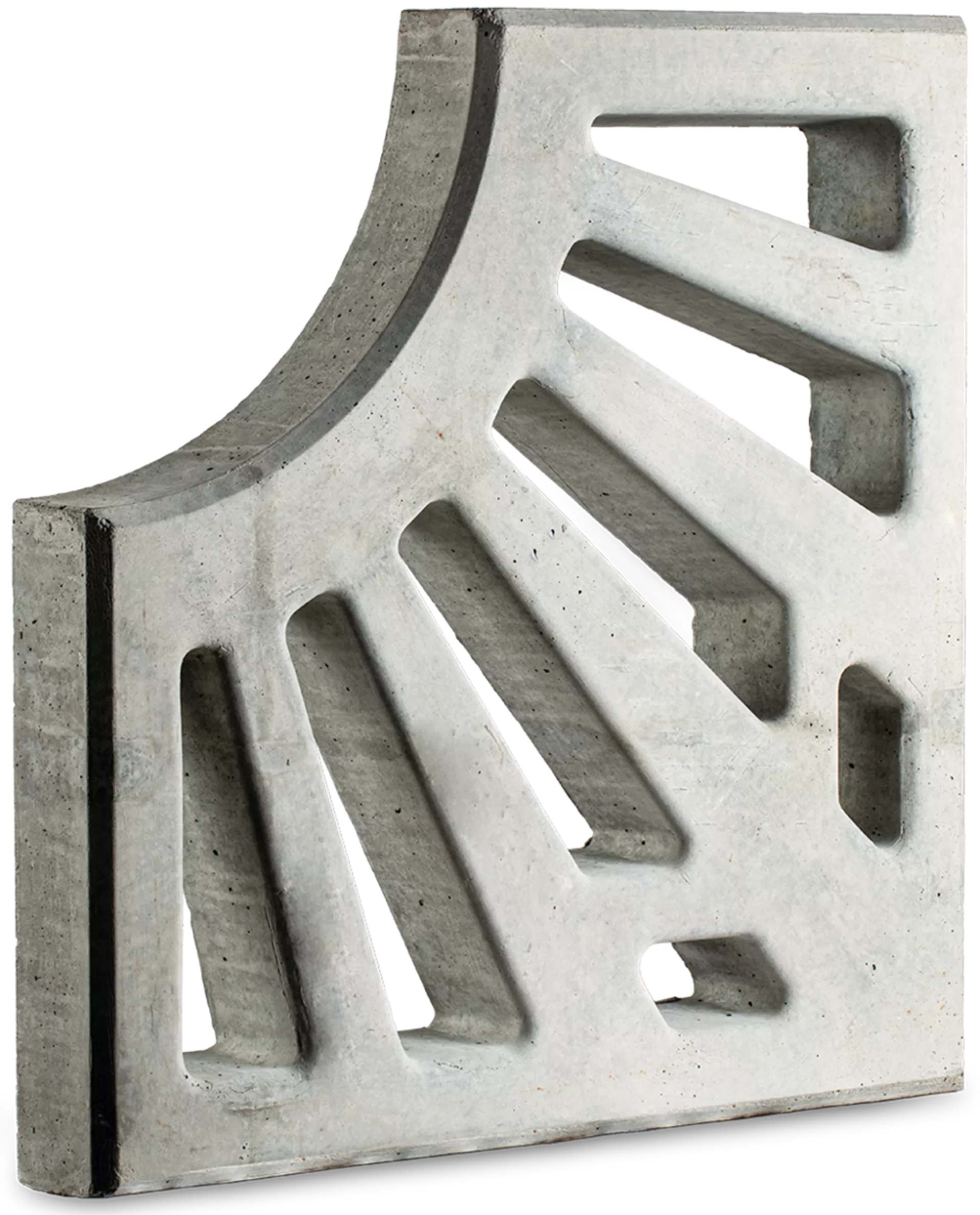 COMO Baumscheibe grau glatt gefast bewehrt geschlitzt mit Aussparung R 28 cm L 62.5 cm B 62.5 cm H 8 cm BK A 15