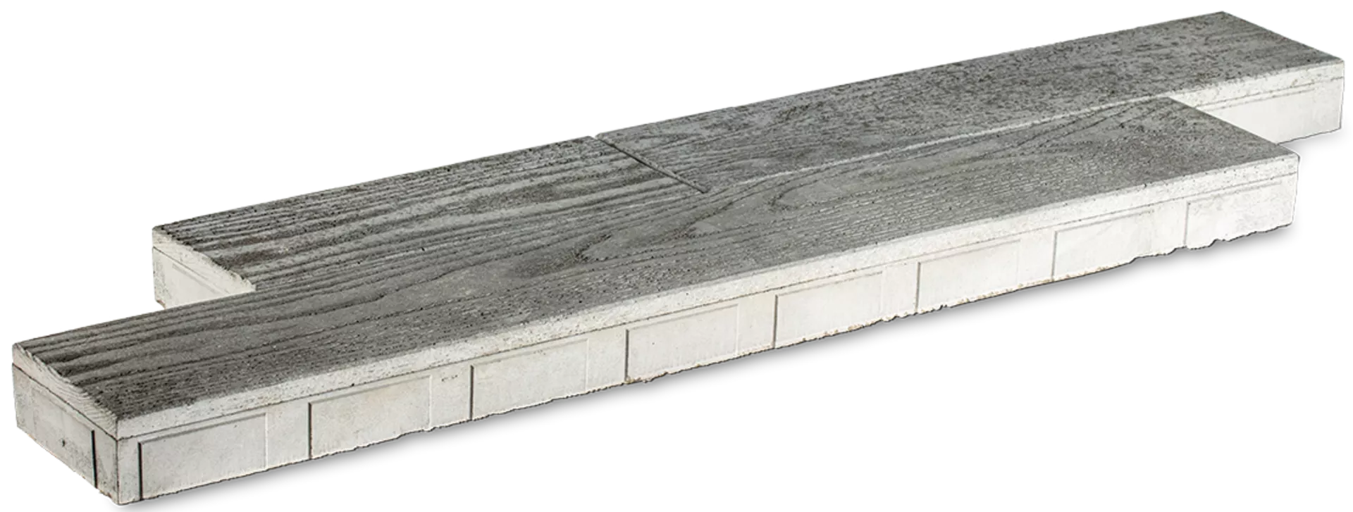 TERRA NOVA Gartenplatte mit Holzstruktur naturgrau strukturiert gefast L 81.2 cm B 25.8 cm H 5 cm