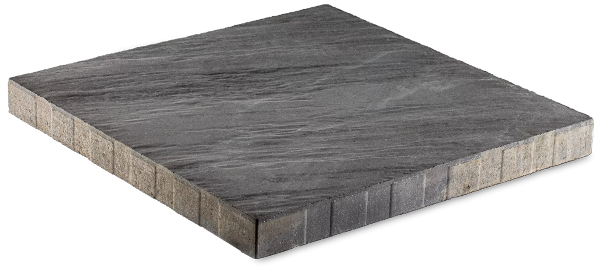 NATURE MOMENTS Gartenplatte hellgrau mit Schieferstruktur vollkantig L 60 cm B 60 cm H 5.5 cm