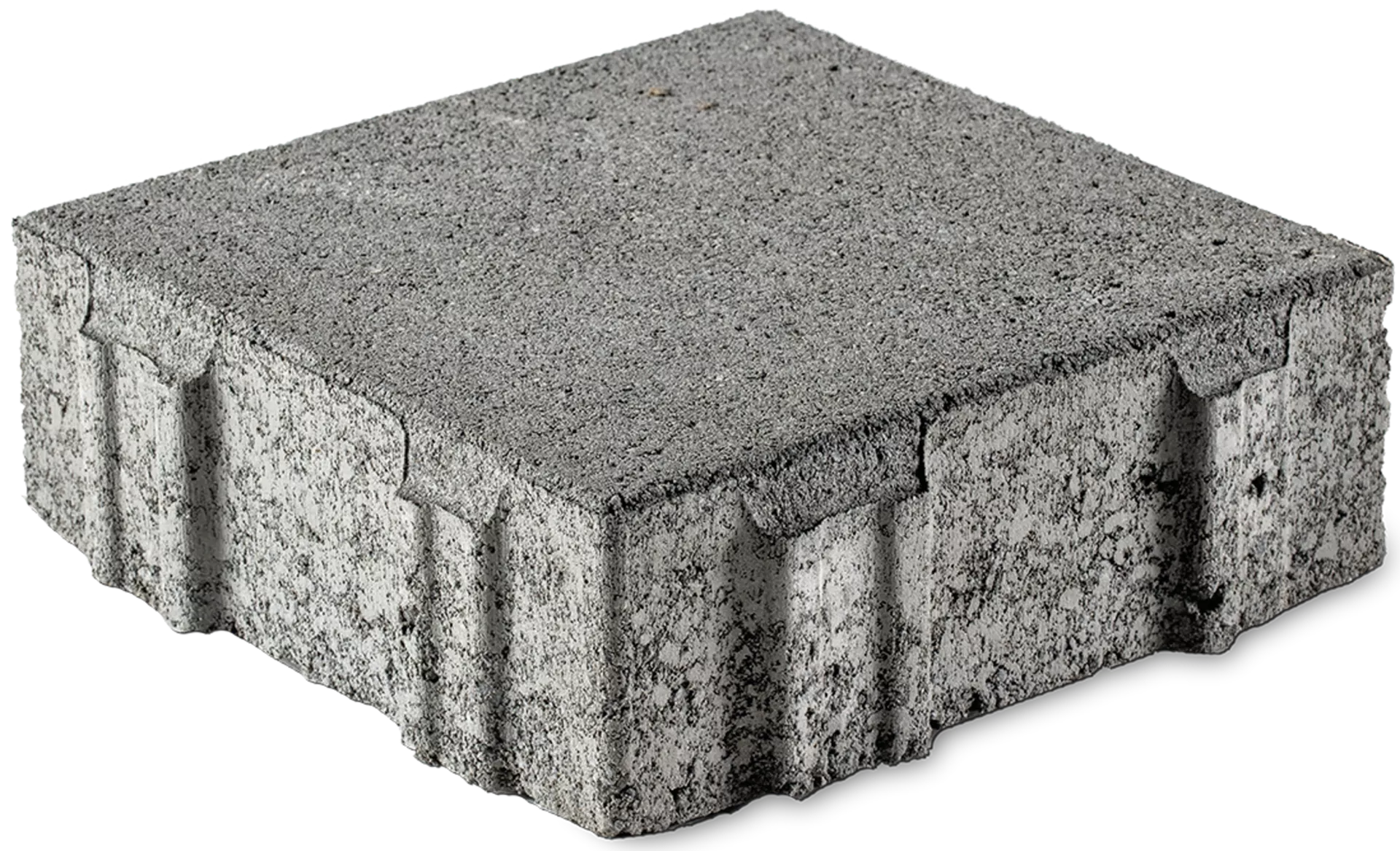 CARENA SPLITT Ökostein mit Nocken grau glatt gefast L 25 cm B 25 cm H 8 cm