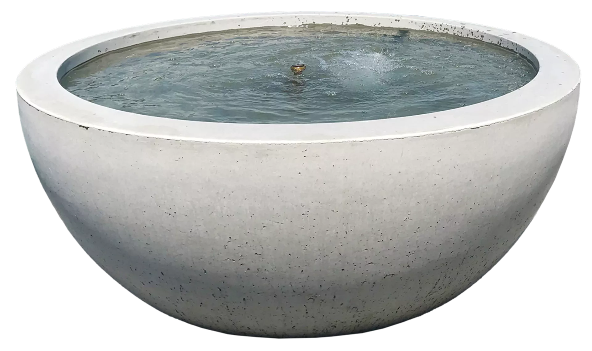 RONDO Brunnentrog grau glatt gefast OD 90 - 150 cm, H 60 cm W 10 cm