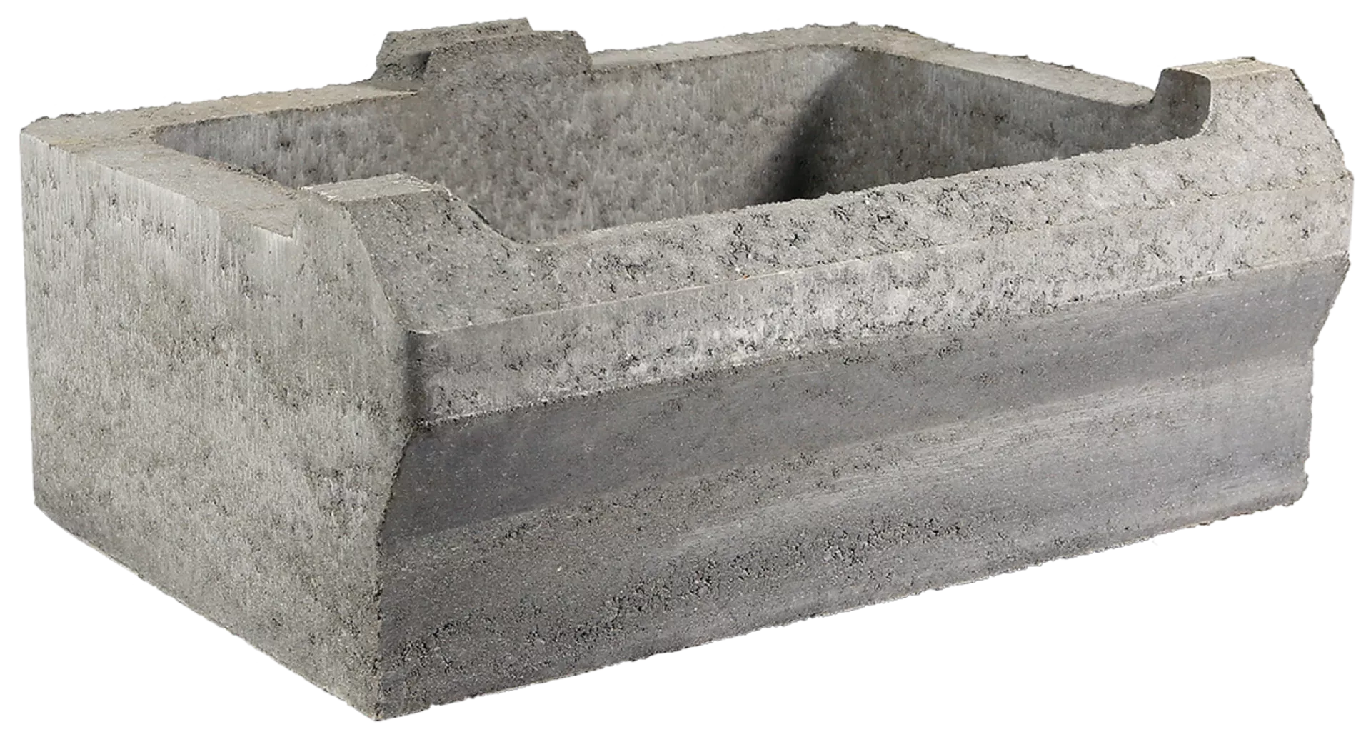 VERDURO Böschungselement Normalelement grau glatt L 55 cm B 40 cm H 20 cm