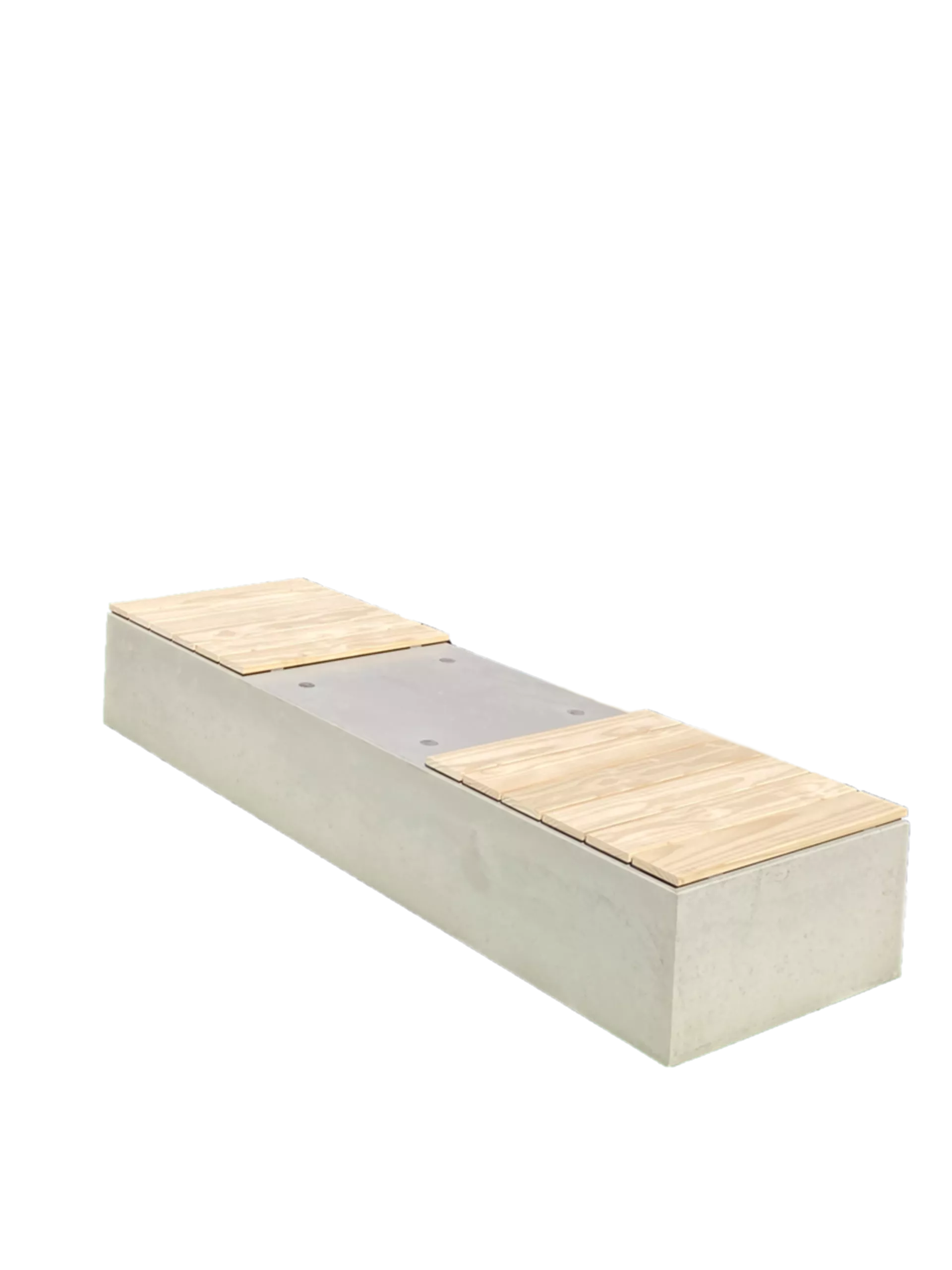 INTERMEZZO Lounge Sitzelement grau glatt vollkantig bewehrt L 180 cm B 90 cm H 42 cm W 8-10 cm