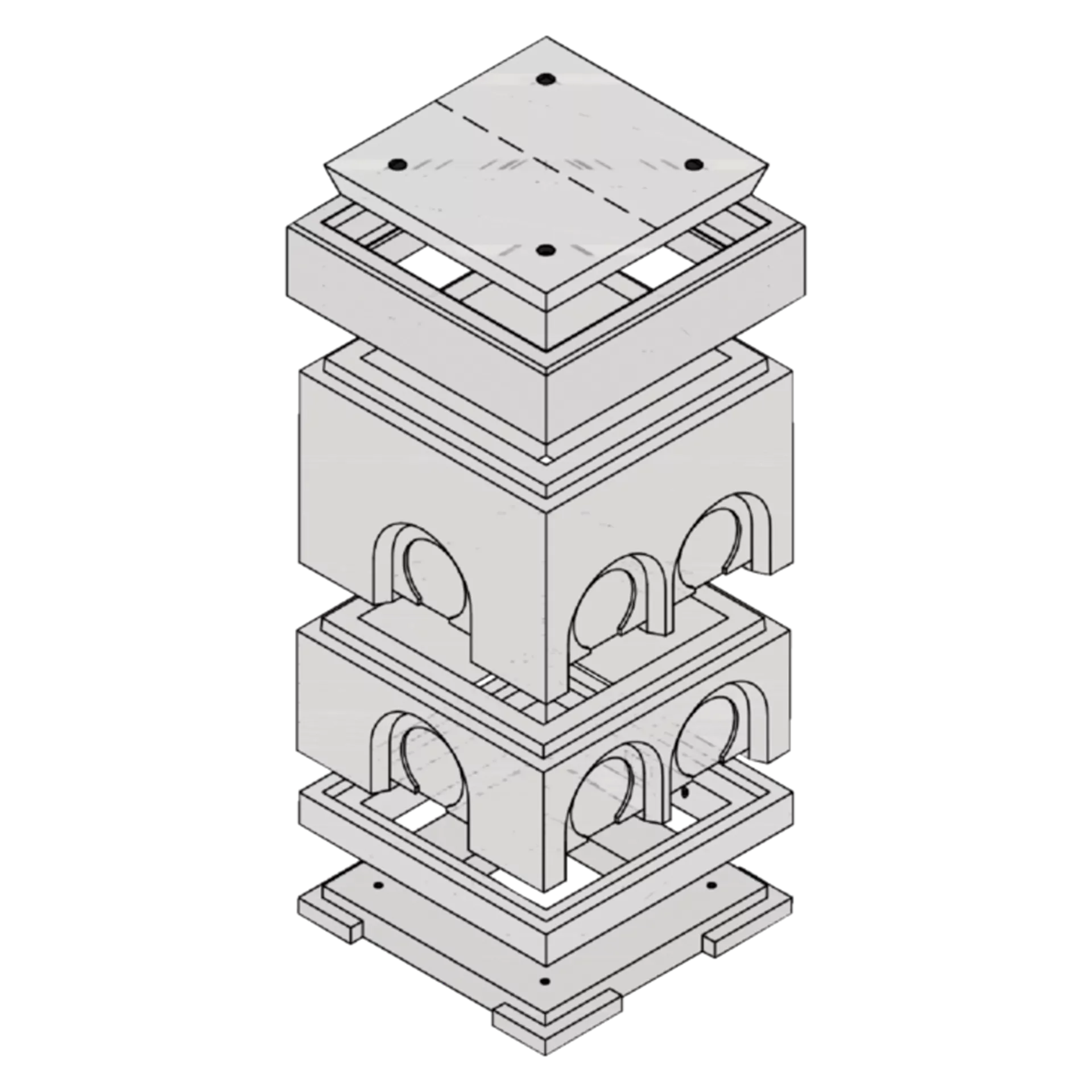 Kabelschächte-Einzelteile