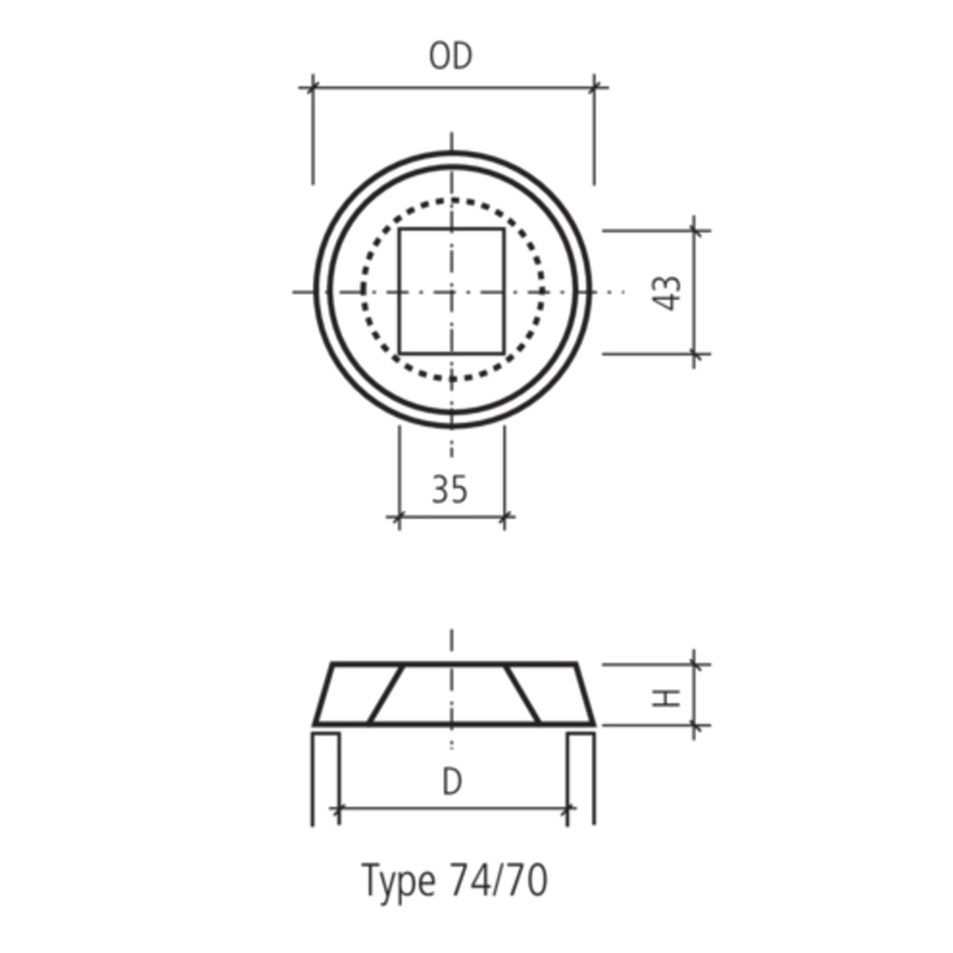 Schachtrahmen Typ 74/70