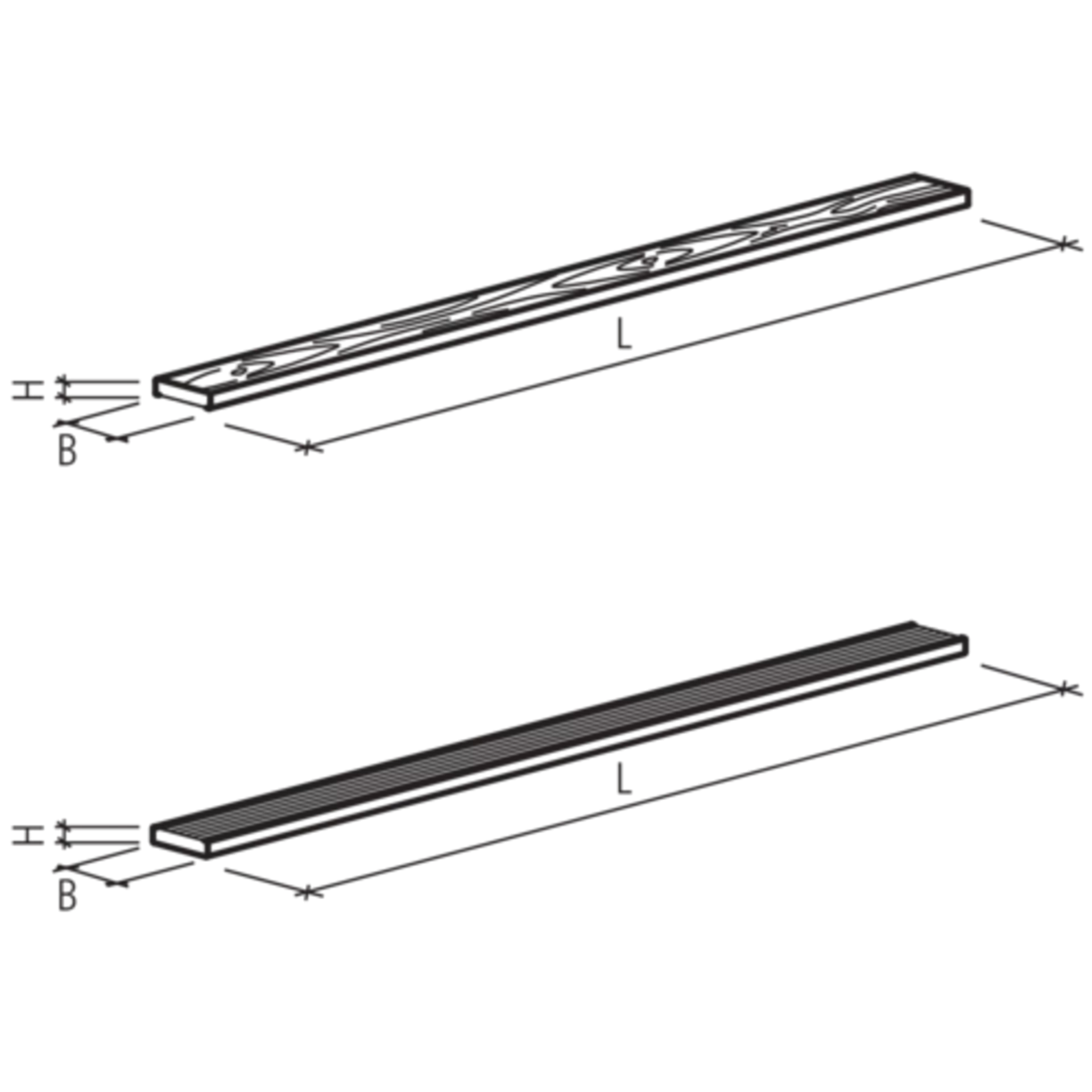 BOSCUS Betonbretter mit Holz- oder Rillenstruktur
