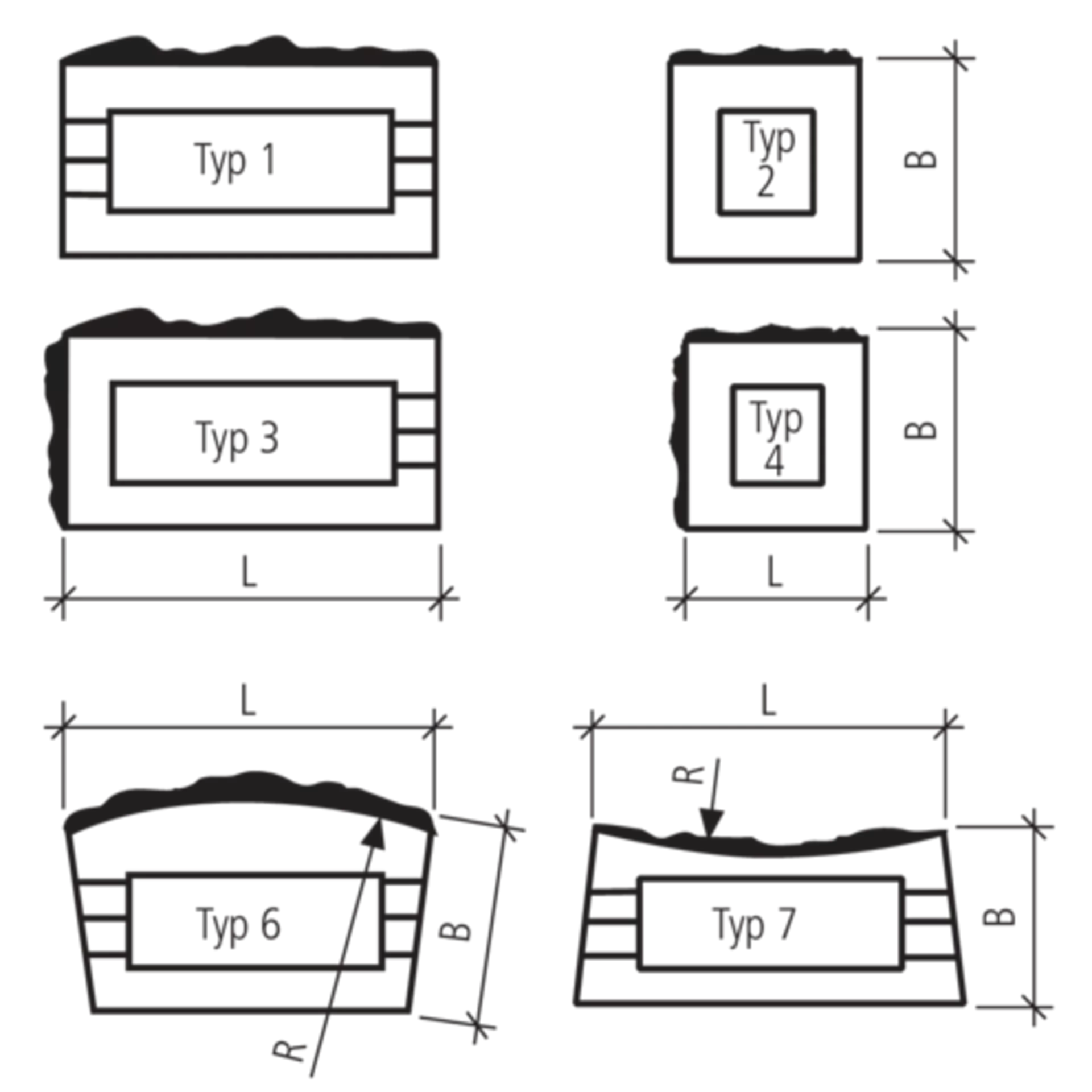 PROFILO Mauersteine 1-seitig strukturiert