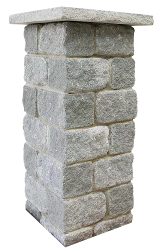 SANTURO Pfeilerstein Yourself grau 4-teilig Weinbergmauer gespalten Kanten gebrochen L 39-40 cm B 39-40 cm H 15 cm