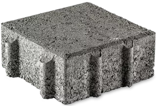 CLASSIC SPLITT Ökostein mit Nocken grau glatt gefast L 20 cm B 20 cm H 8 cm