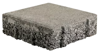 CLASSIC DRAIN Ökostein mit Nocken grau glatt leicht gefast L 20 cm B 20 cm H 8 cm