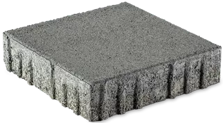 CARENA Pflasterstein mit Nockenverbund grau glatt gefast L 25 cm B 25 cm H 6 cm