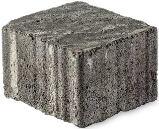 FRIEDA Pflasterstein perlgrau strukturiert Kanten gebr. L 8.8-11.8 cm B 9.8 cm H 7 cm