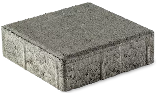 CLASSIC Pflasterstein mit Nocken grau glatt gefast L 20 cm B 20 cm H 6 cm