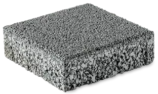 CLASSIC Sickerstein fino mit Nocken grau haufwerksporig gefast L 20 cm B 20 cm H 6 cm