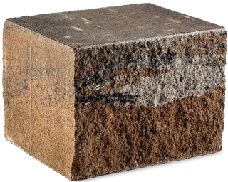 SANTURO Spaltstein-Landhausmauer Typ 3 2-seitig gespalten muschelkalk L 30-50 cm B 25 cm H 22.5 cm