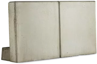 ROZTEC Winkelplatten Typ Mini bewehrt grau gestrahlt gefast L 200 cm B 35 cm H 55 cm W 5 cm