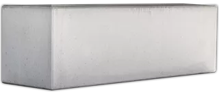 PARCO Pflanzentrog rechteckig grau glatt L 200 cm B 50 cm H 50 cm W 5 cm