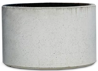 PARCO Pflanzentrog rund grau glatt OD 80 cm H 50 cm W 4 cm R 40 cm