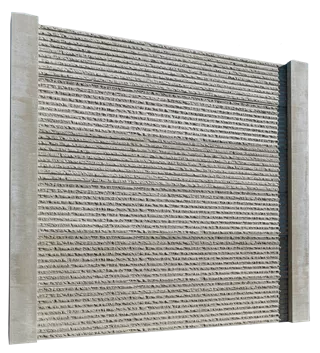 Betonzaun TREND LINE Normalplatte Rome grau doppelseitig L 180 cm B 4 cm H 32.3 cm