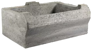 VERDURO Böschungselement Normalelement grau glatt L 55 cm B 40 cm H 20 cm