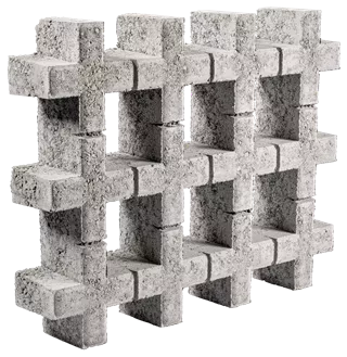 QUADRO Rasengitterstein grau L 58 cm B 47 cm H 10 cm