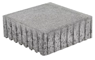 VS 5 Schwerlaststein mit Verschiebesicherung grau glatt gefast englisch palettiert L 30 cm B 30 cm H 12.8 cm