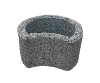 PARADISO Böschungsstein granit grau haufwerksporig gefast L 35 cm B 31.5 cm H 20 cm