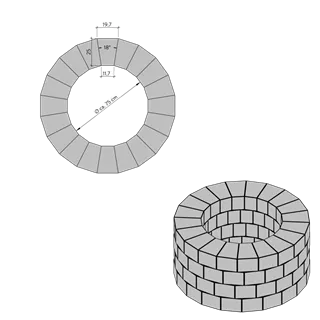 CUATRO Keilmauersteine