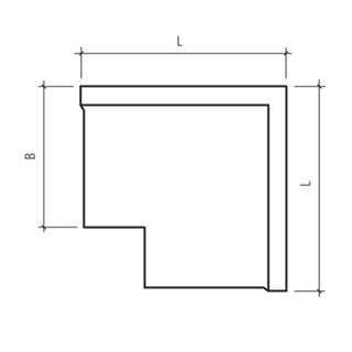 TRIPLA Winkelplatten Eckstücke glatt