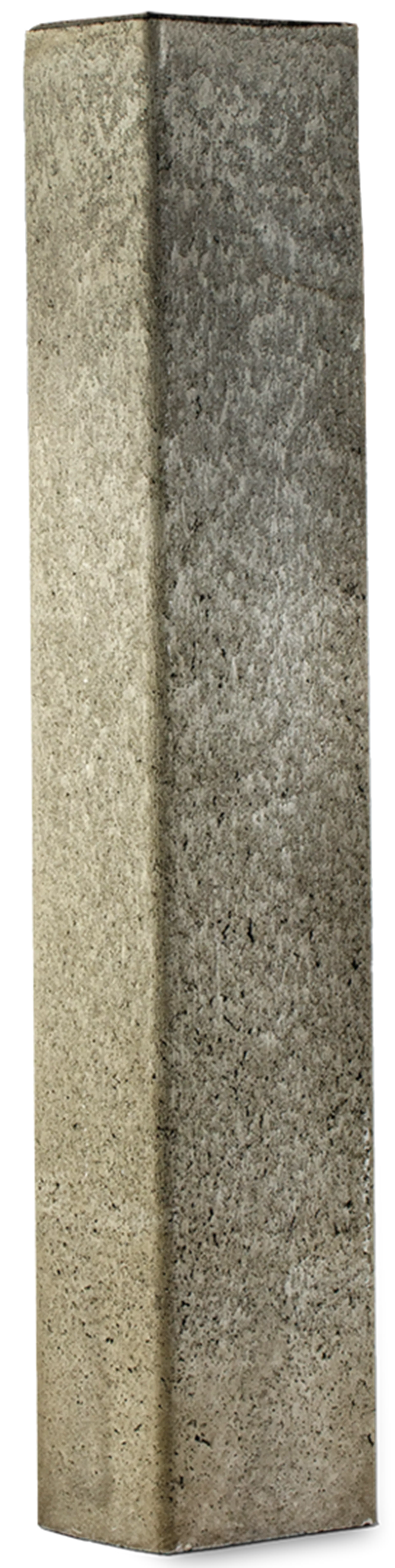 Palisade rechteckig grau glatt gefast unbewehrt leicht konisch L 18 cm B 14 cm H 100 cm